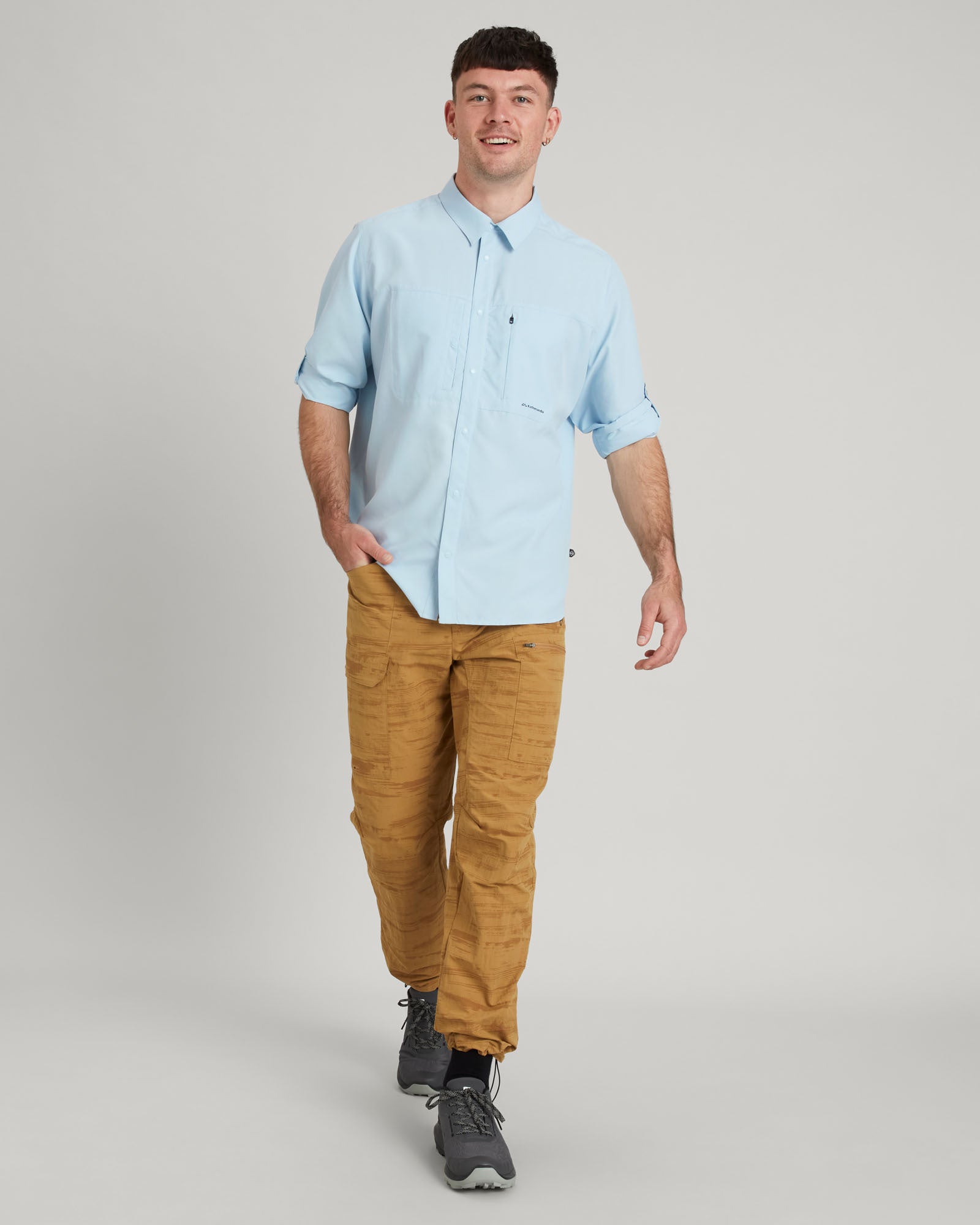 T-shirt manches longues SUN-Scout UPF pour homme - Bleu Nuage