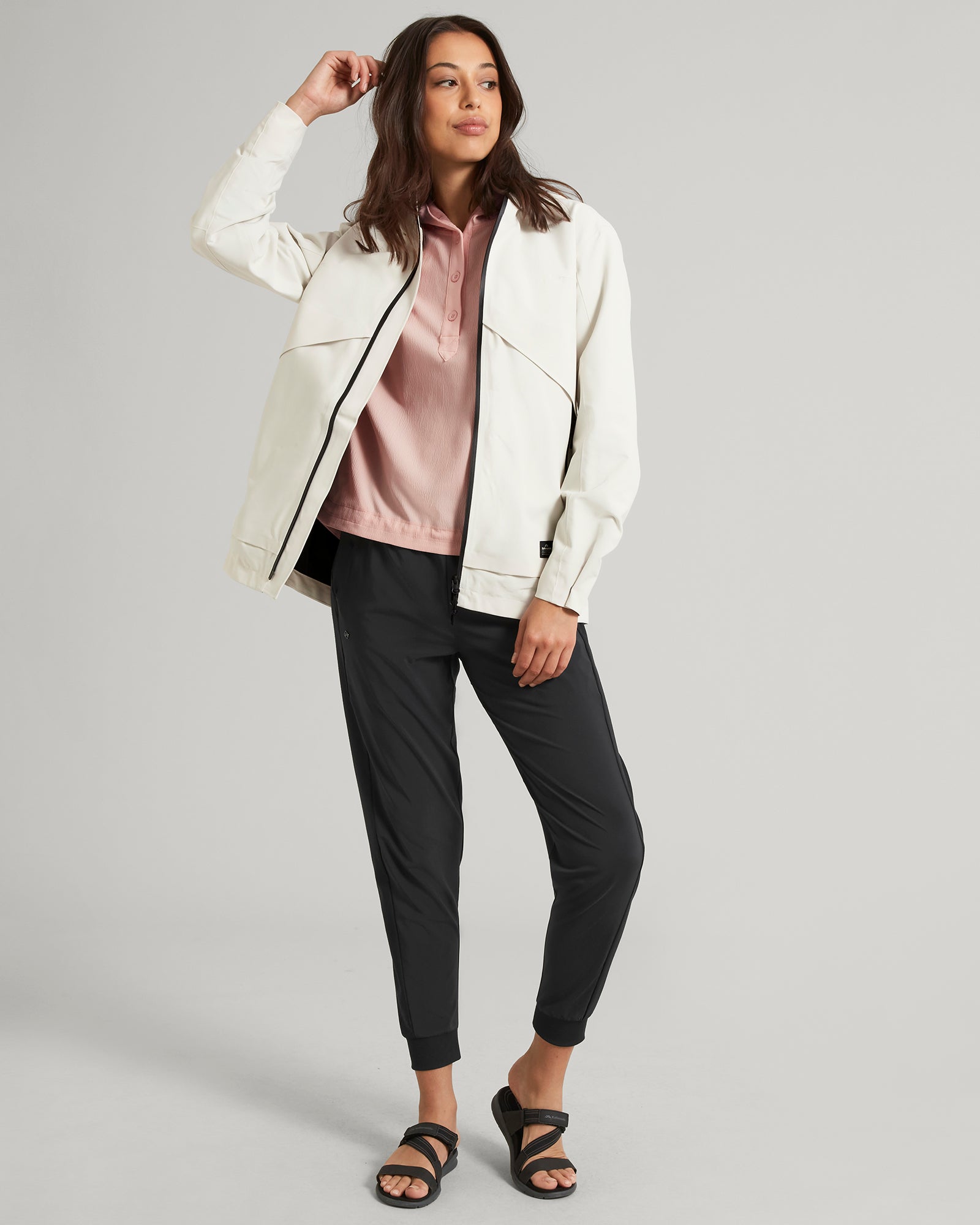 Veste de pluie Amphi 2L pour femme - Vanille