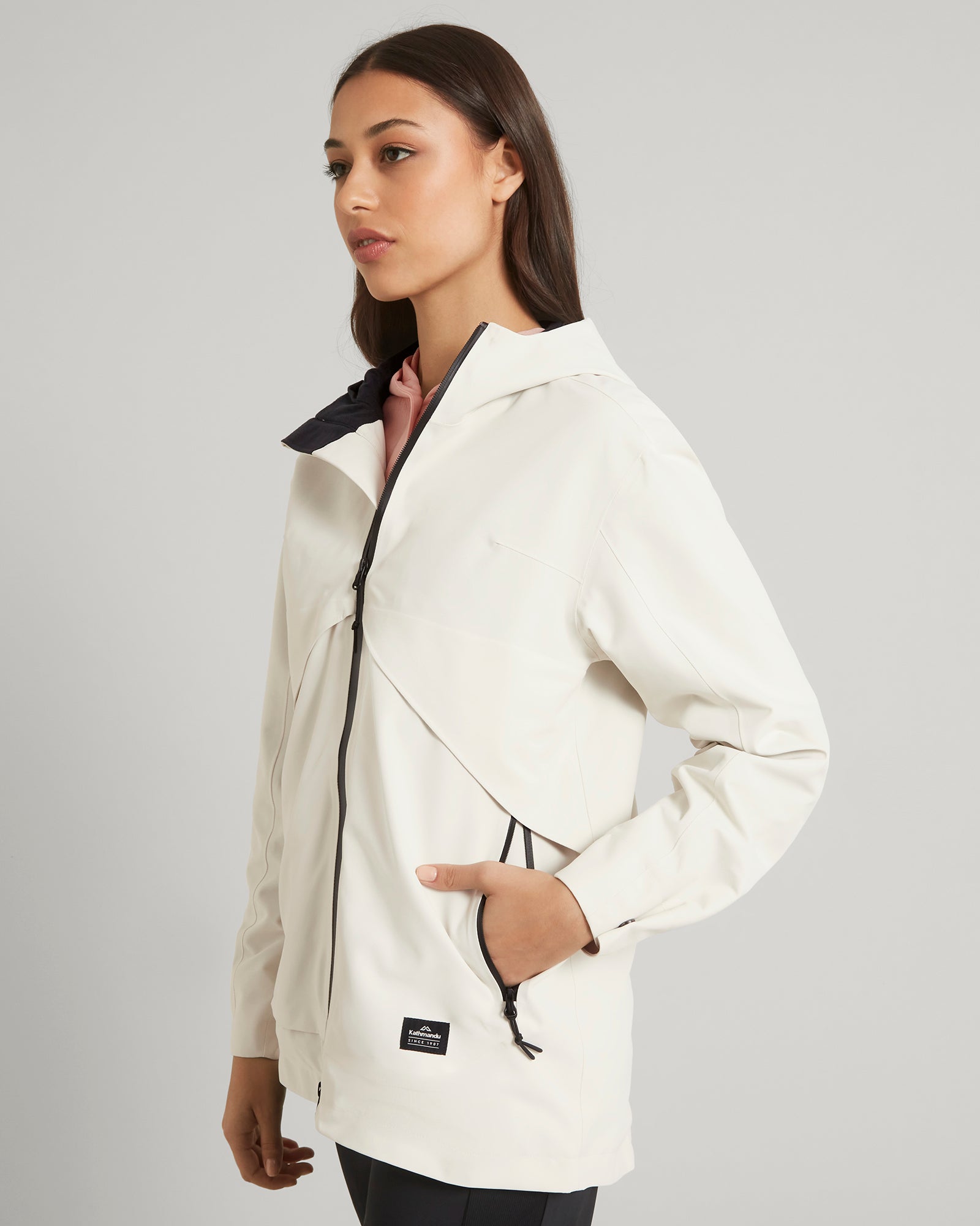 Veste de pluie Amphi 2L pour femme - Vanille