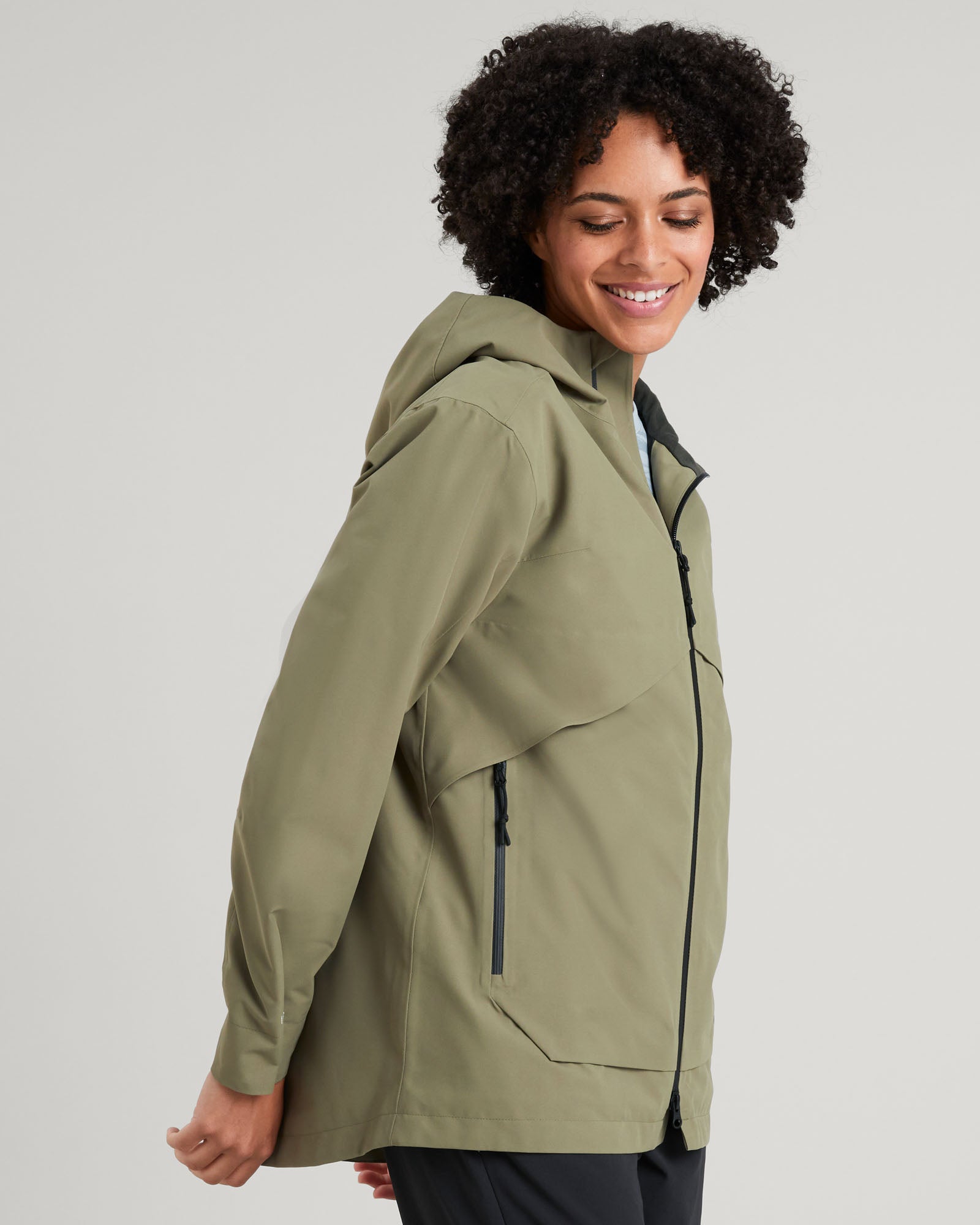 Veste de pluie Amphi 2L pour femme - Vert Hêtre