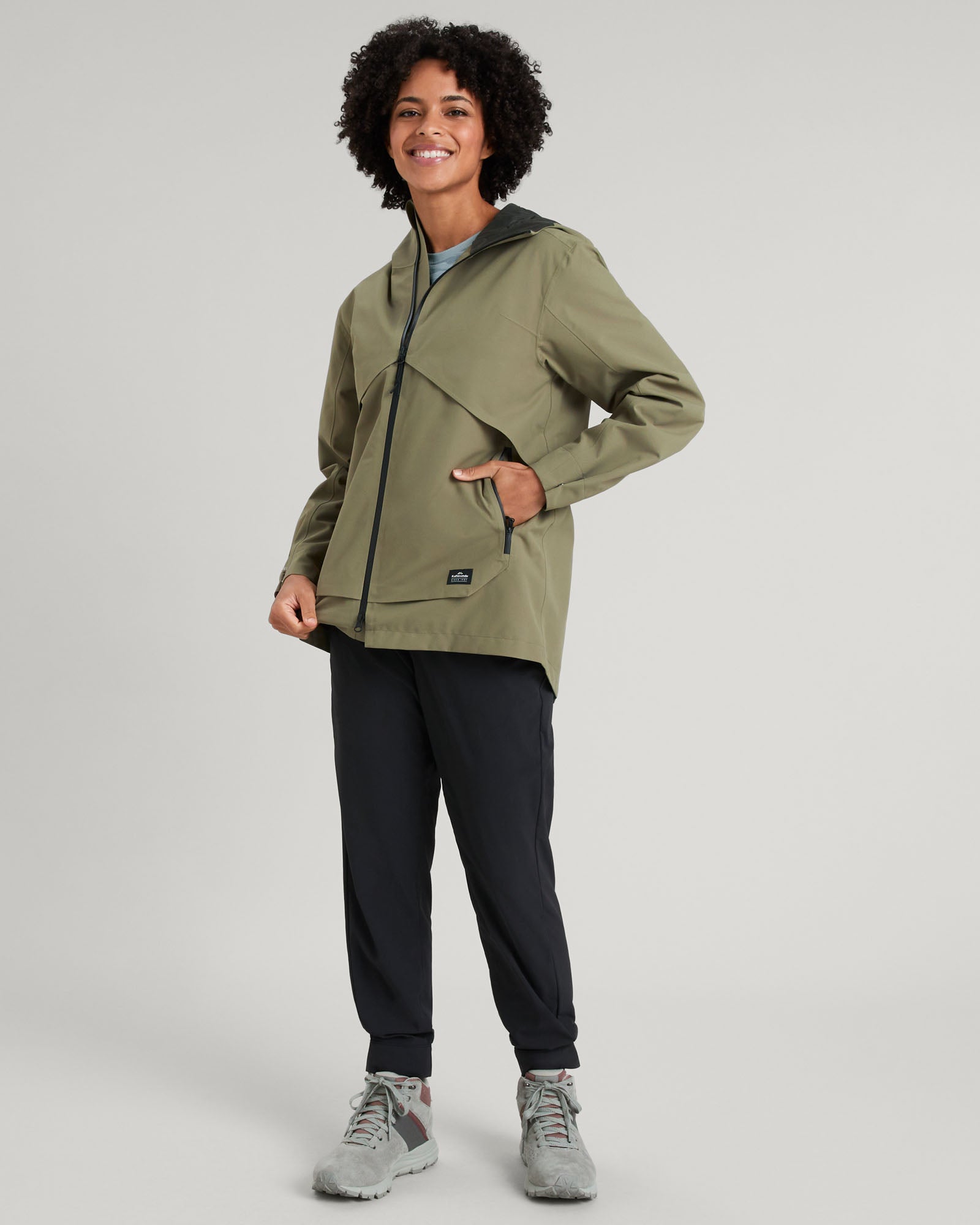 Veste de pluie Amphi 2L pour femme - Vert Hêtre