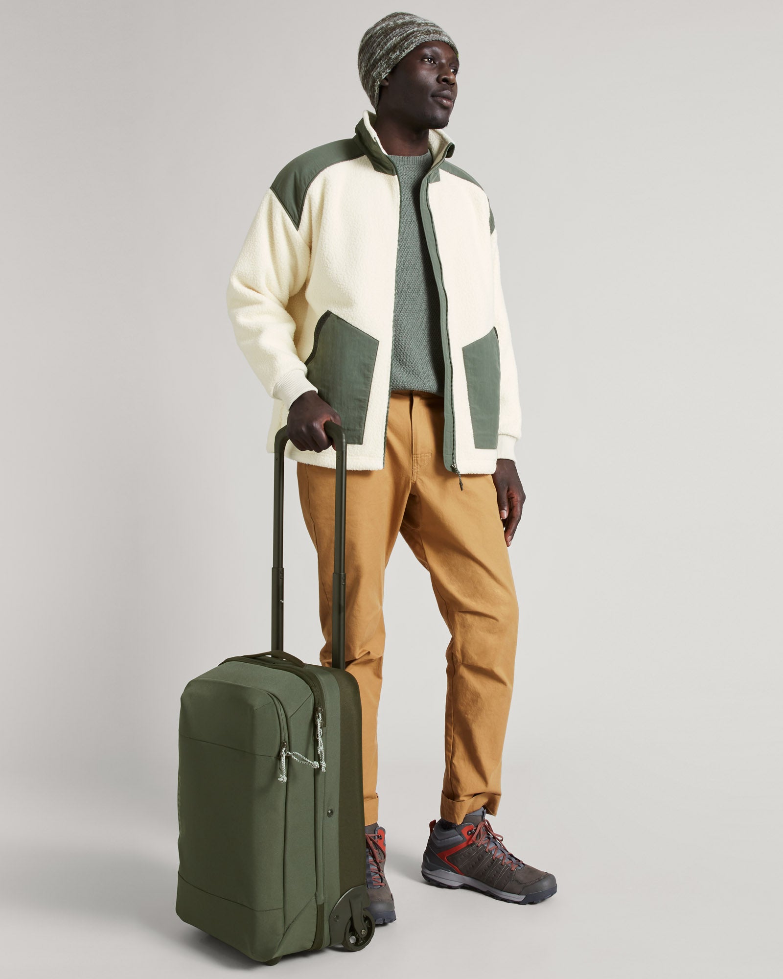 Sac de voyage à roulettes Split Level - 35 L - Thym/Vert Résine