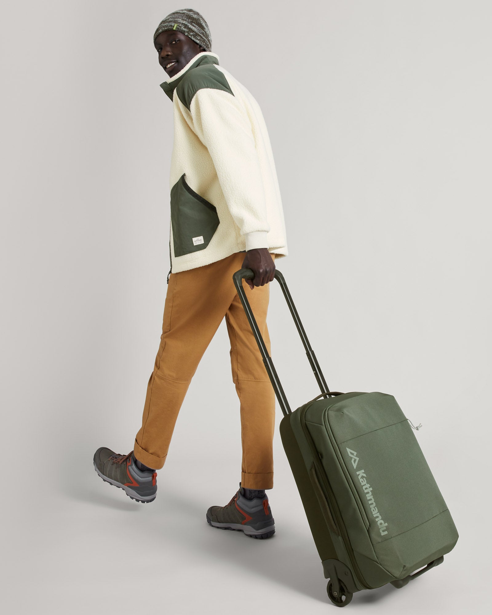 Sac de voyage à roulettes Split Level - 35 L - Thym/Vert Résine