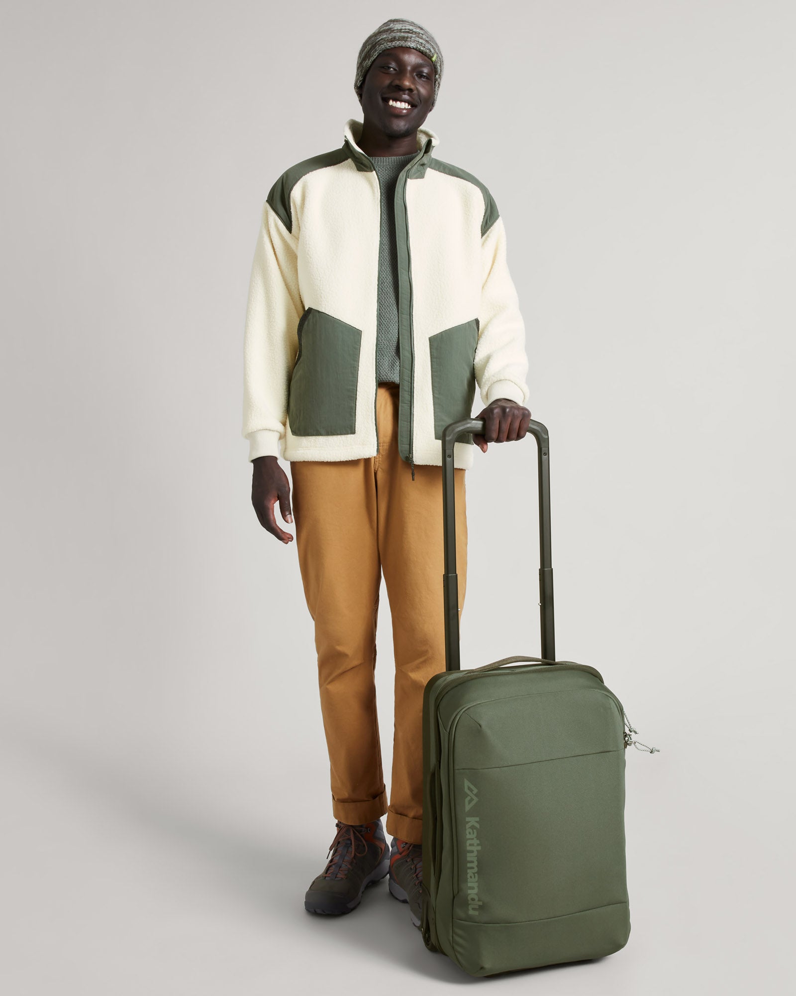 Sac de voyage à roulettes Split Level - 35 L - Thym/Vert Résine
