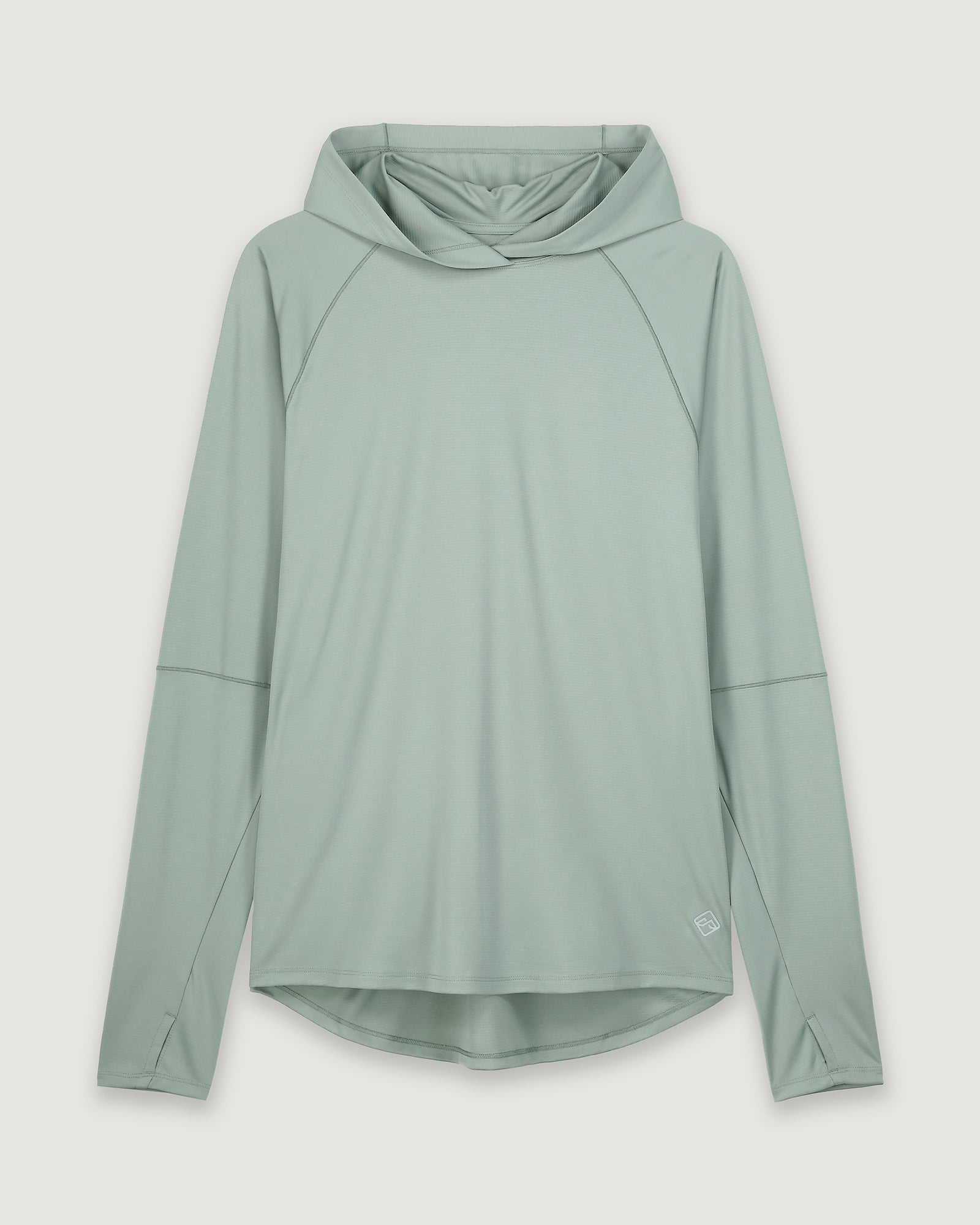 Haut à capuche SUN-Stopper pour homme - Vert Eucalyptus