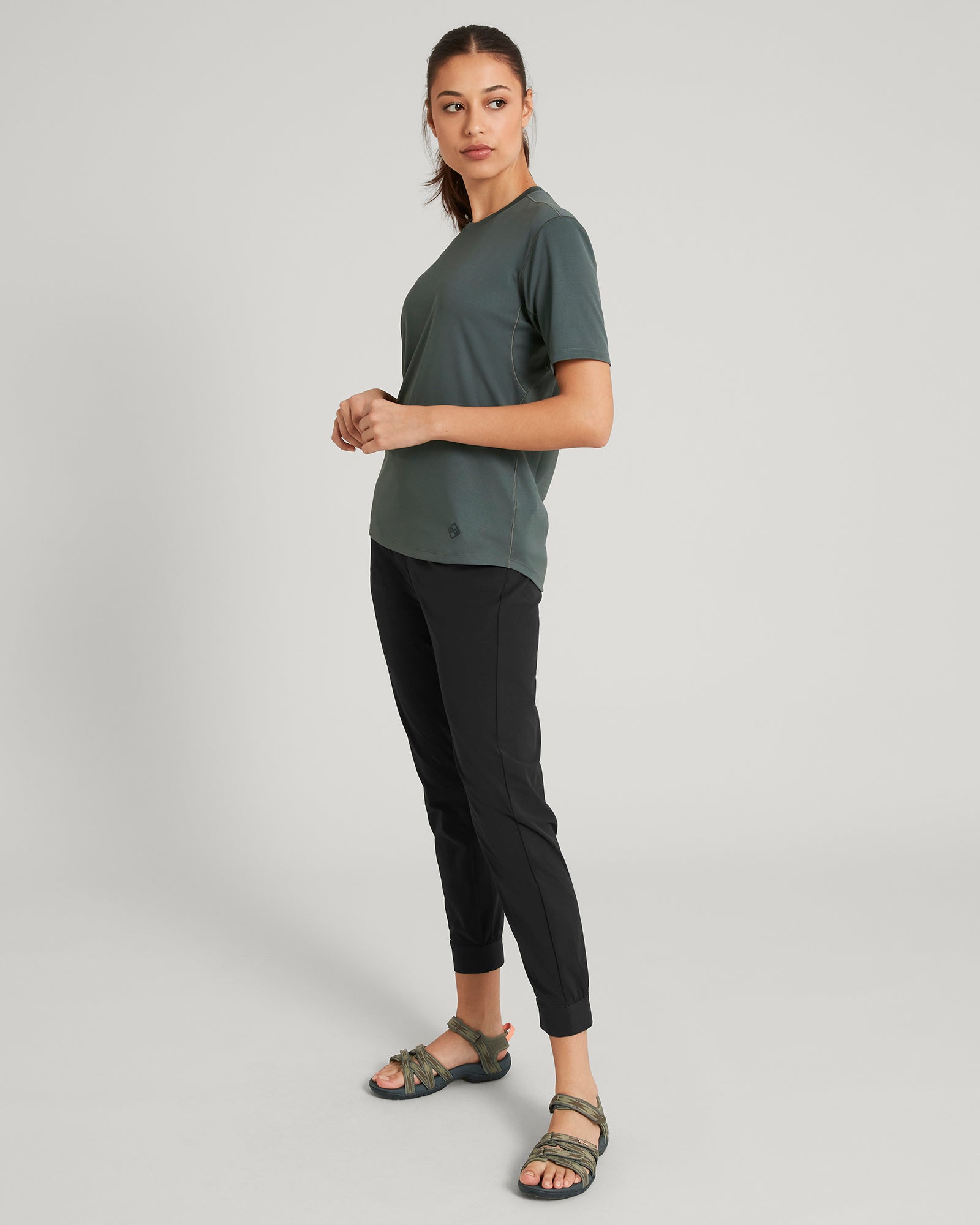 T-shirt manches courtes SUN-Stopper pour femme - Gris Granit