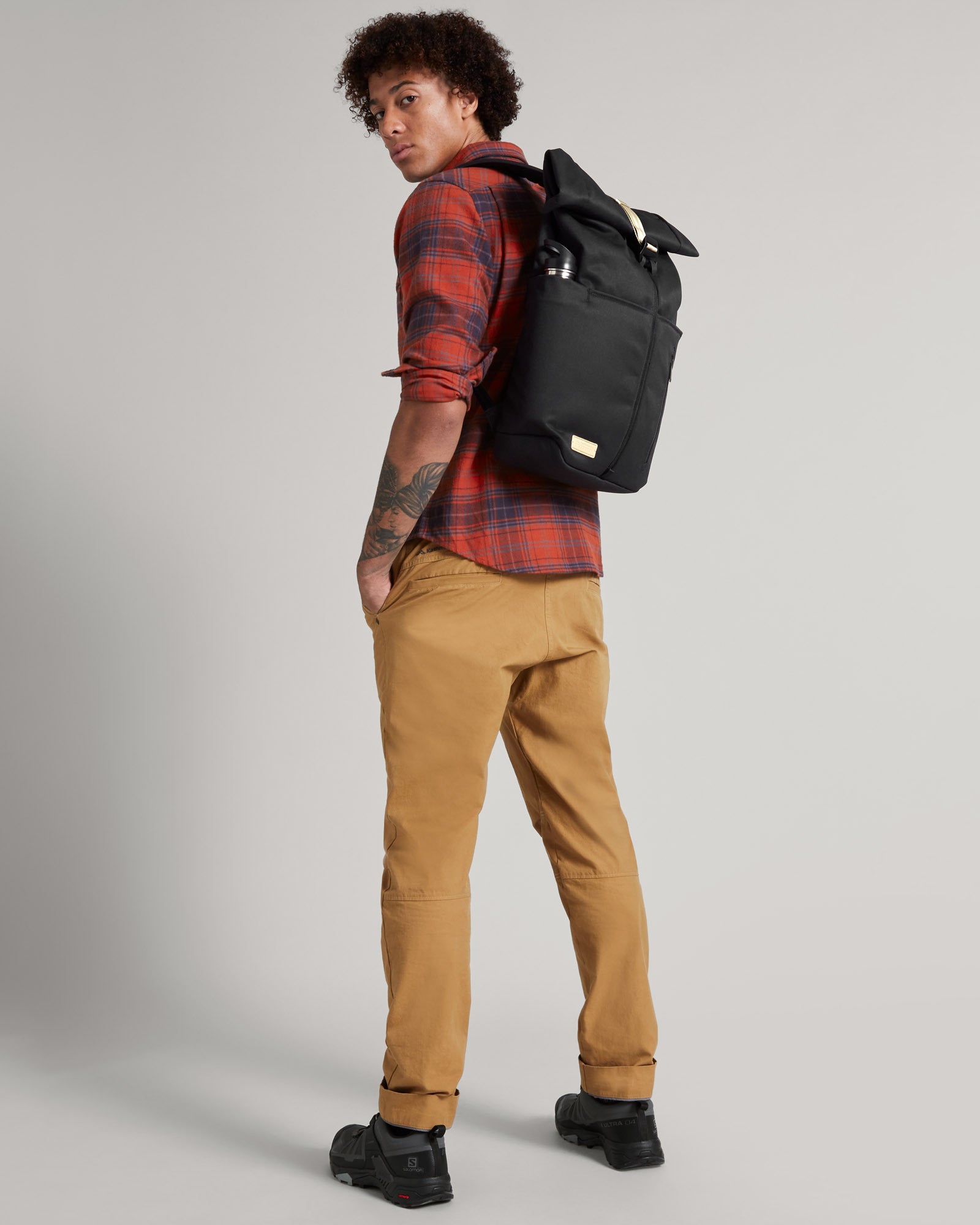 Sac à dos Apex avec rabat roulé - 20 L - Noir