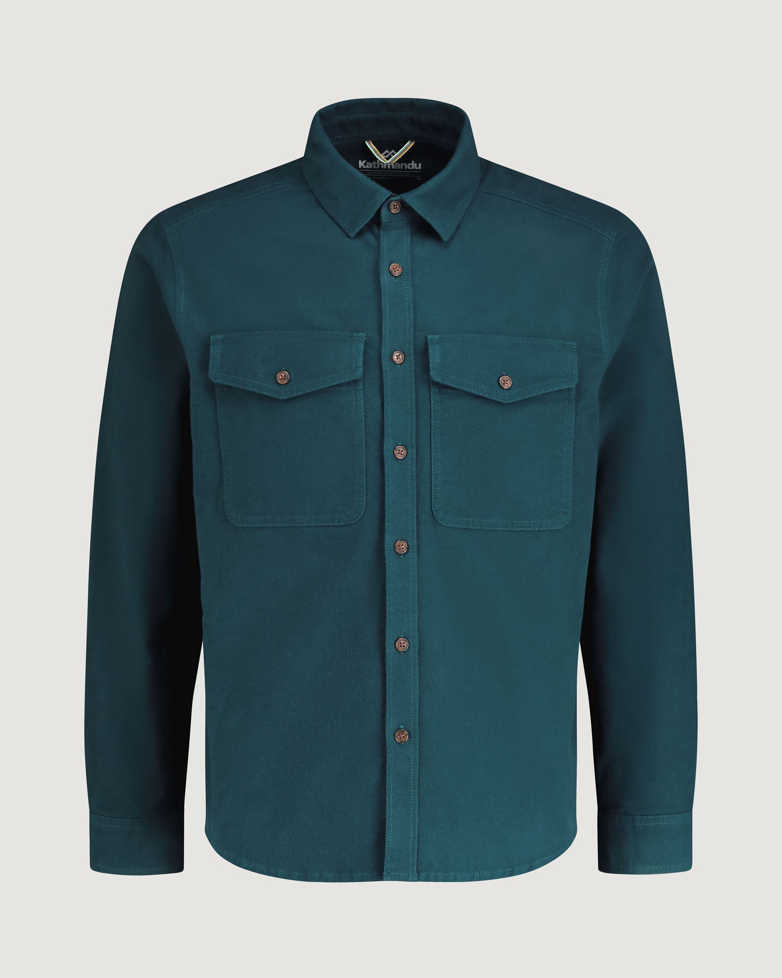Chemise à manches longues Huntly Moleskin pour homme - Bleu Lagon profond