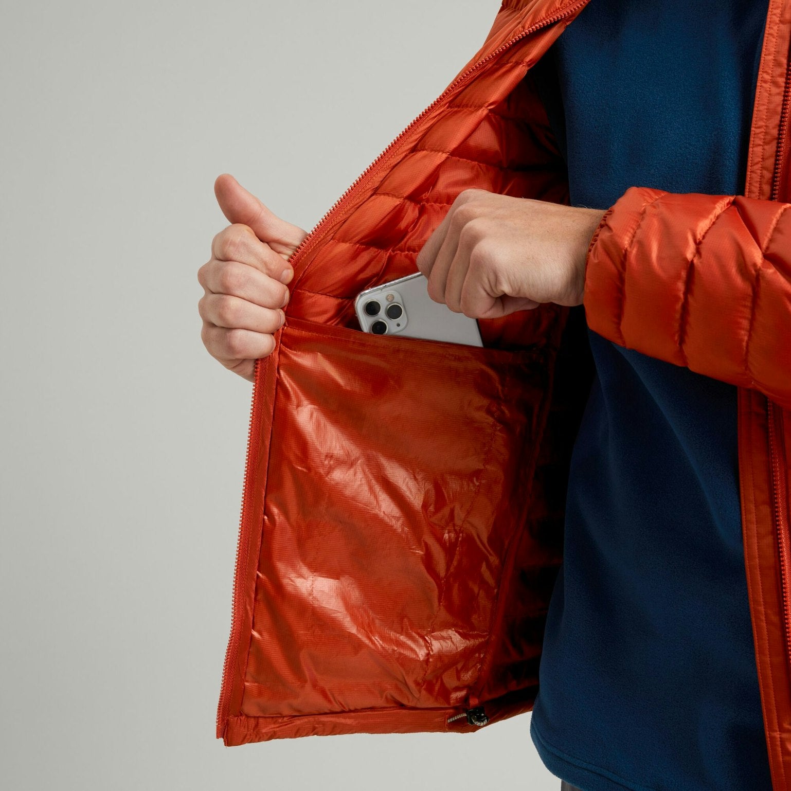 Doudoune Heli R pour homme – Rouge Terre