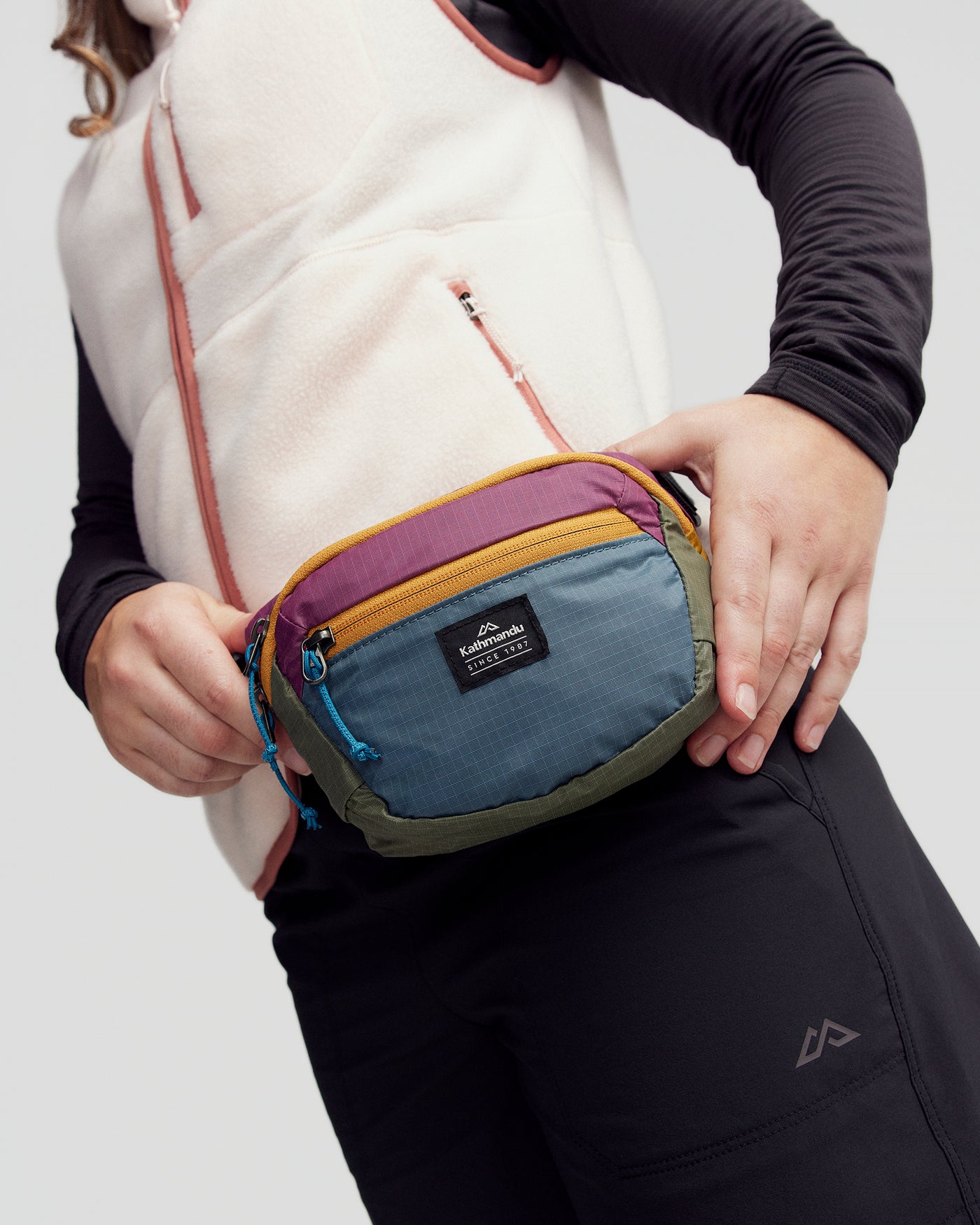 Pochette Pack&amp;Go - Bleu délavé/Baies délavées